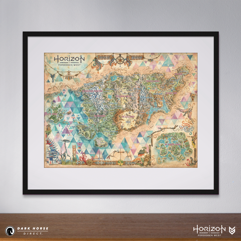 Horizon Forbidden West Fine Art Map Print