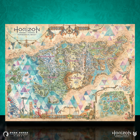 Horizon Forbidden West Fine Art Map Print