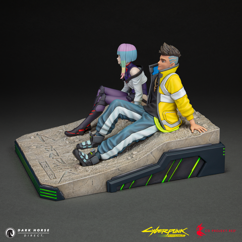 Cyberpunk: Edgerunners - David and Lucy on the Moon Premium Statue