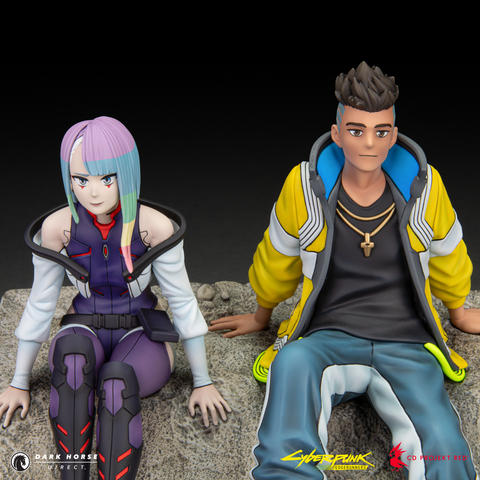 Cyberpunk: Edgerunners - David and Lucy on the Moon Premium Statue