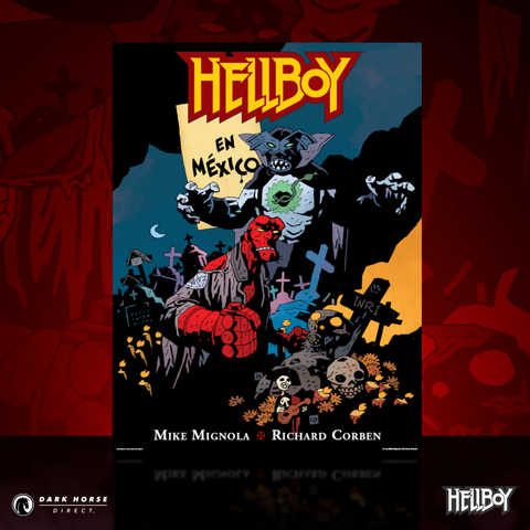 Hellboy in Mexico 15th Anniversary Screenprint