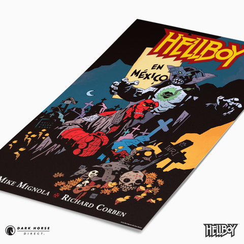 Hellboy in Mexico 15th Anniversary Screenprint
