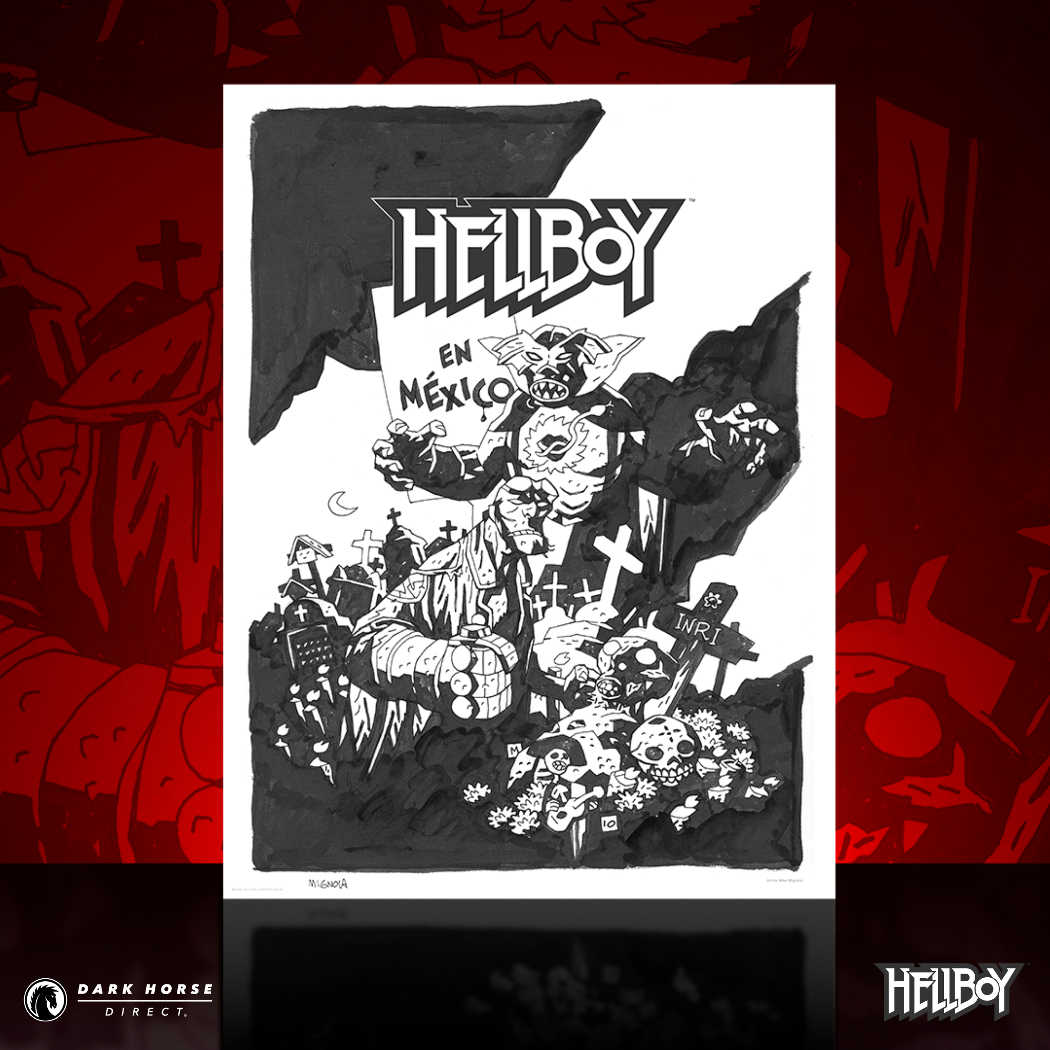 Hellboy in Mexico 15th Anniversary Screenprint - Artist's Edition Hellboy in Mexico 15th Anniversary Screenprint - Artist's Edition