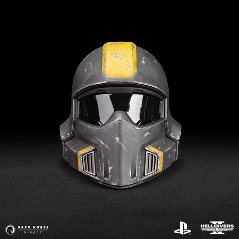 Helldivers 2: B-01 Tactical Helmet 1:1 Scale Replica - Battle Damaged Edition