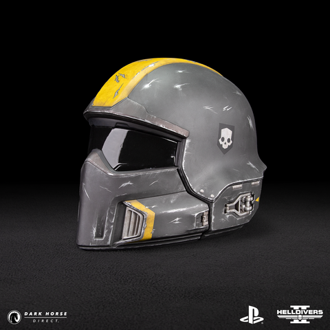 Helldivers 2: B-01 Tactical Helmet 1:1 Scale Replica - Battle Damaged Edition