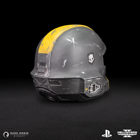 Helldivers 2: B-01 Tactical Helmet 1:1 Scale Replica - Battle Damaged Edition