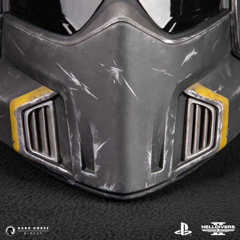 Helldivers 2: B-01 Tactical Helmet 1:1 Scale Replica - Battle Damaged Edition