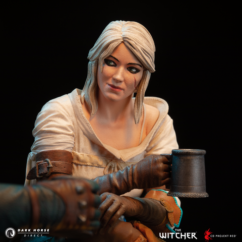 The Witcher: Geralt and Ciri Fireside Premium Statue