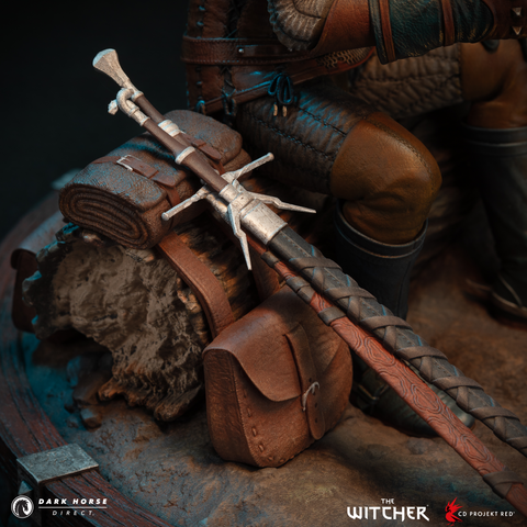 The Witcher: Geralt and Ciri Fireside Premium Statue