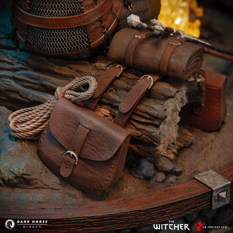 The Witcher: Geralt and Ciri Fireside Premium Statue