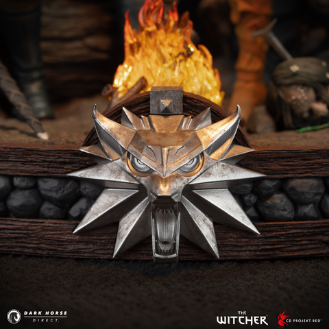 The Witcher: Geralt and Ciri Fireside Premium Statue