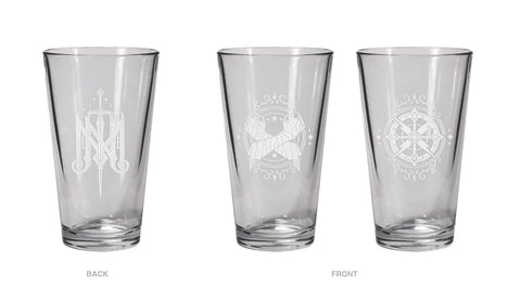 Critical Role: The Mighty Nein Pint Glass Set - Beauregard Lionett and Yasha Nydoorin