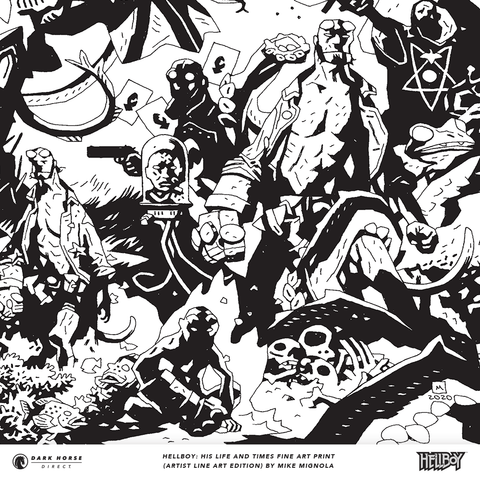 Hellboy: His Life and Times Fine Art Print (Artist Line Art Edition)