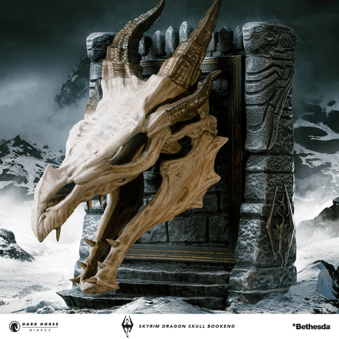 The Elder Scrolls V: Skyrim - Dragon Skull Bookend