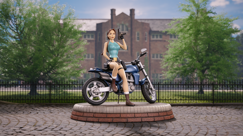 New Product Announcement: TOMB RAIDER: Lara Croft - Classic Motorbike Premium Statue