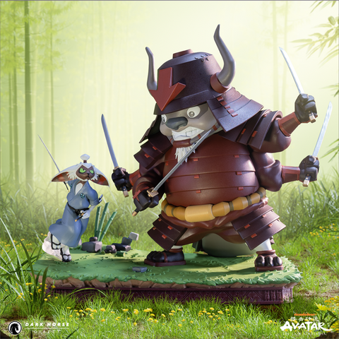 Avatar: The Last Airbender - Samurai Appa vs Ronin Momo Statue