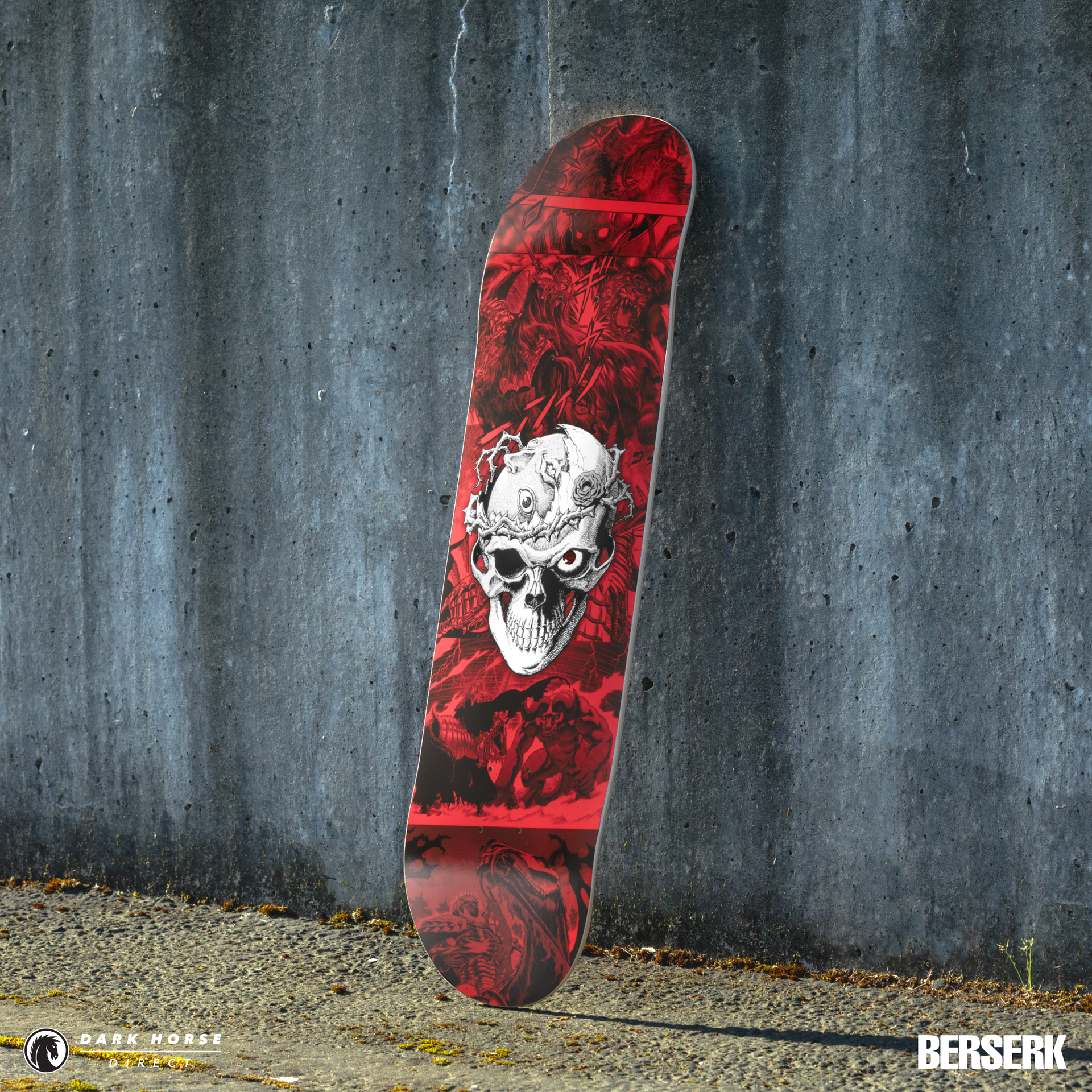 Berserk Skate Deck: Skull Knight Design – Dark Horse Direct