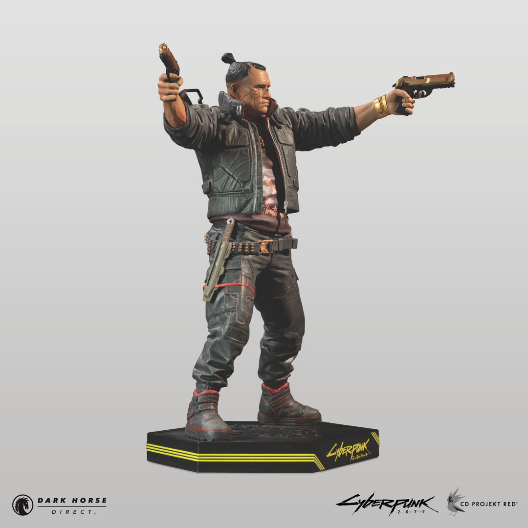 Cyberpunk 2077 Jackie Welles And Goro Takemura Action Figure Statue