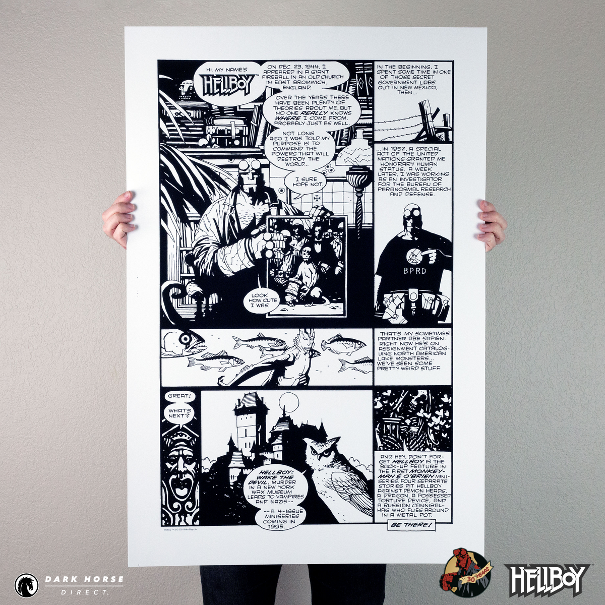 Hellboy 30th Anniversary: Wake the Devil 1994 Comic Ad Screenprint ...