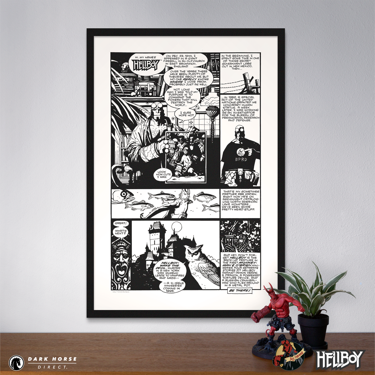 Hellboy 30th Anniversary: Wake the Devil 1994 Comic Ad Screenprint ...
