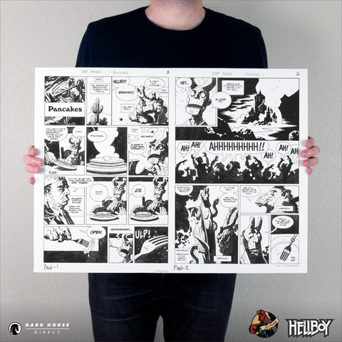 Hellboy 30th Anniversary: Pancakes! Screenprint