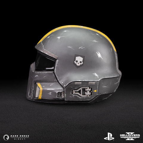 Helldivers 2: B-01 Tactical Helmet 1:1 Scale Replica - Battle Damaged Edition