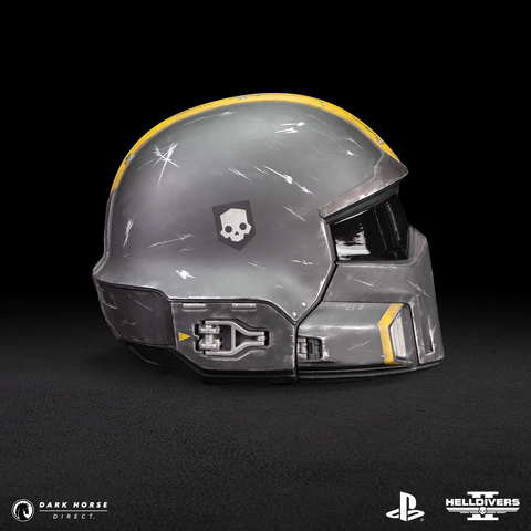 Helldivers 2: B-01 Tactical Helmet 1:1 Scale Replica - Battle Damaged Edition