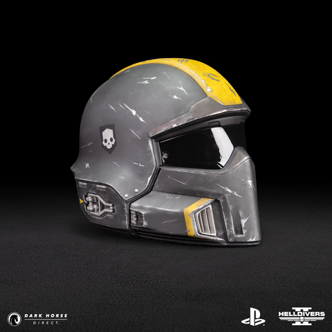 Helldivers 2: B-01 Tactical Helmet 1:1 Scale Replica - Battle Damaged Edition