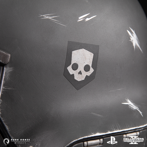 Helldivers 2: B-01 Tactical Helmet 1:1 Scale Replica - Battle Damaged Edition