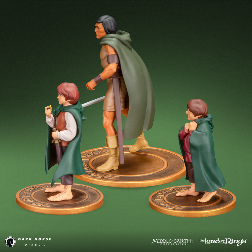The Lord of the Rings™ Animated Film PVC Figure Set: Frodo, Aragorn, a ...