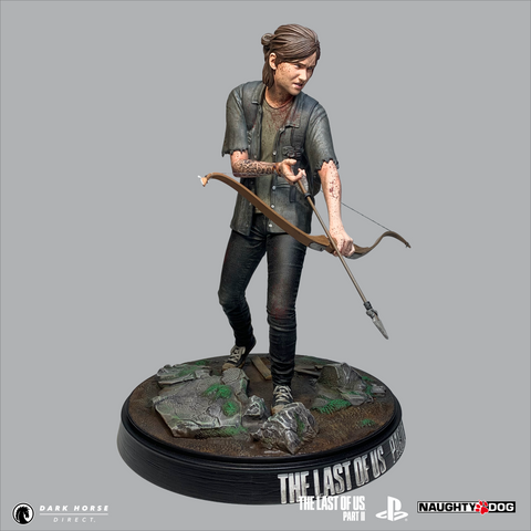 Dark Horse Deluxe 8 Inches The Last of Us Part II Sculpted Ellie with Arrow  and Bow Figurine PVC Statue with Base, Multicolor