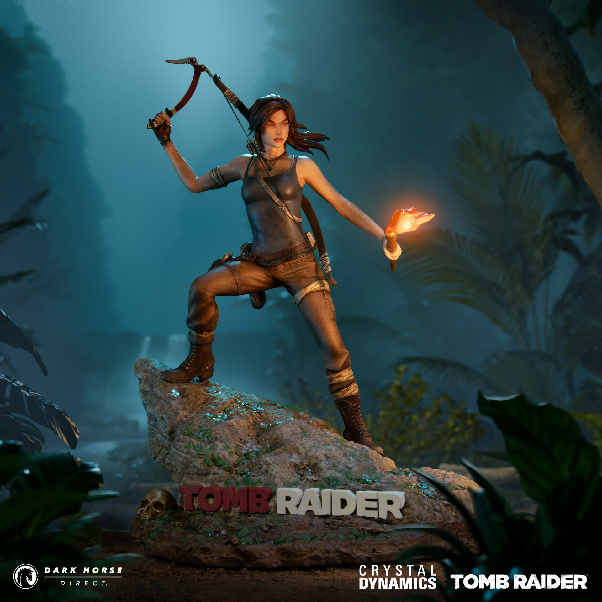 Lara Croft Figure 3D Printed Hand-Painted Tomb Raider Figure