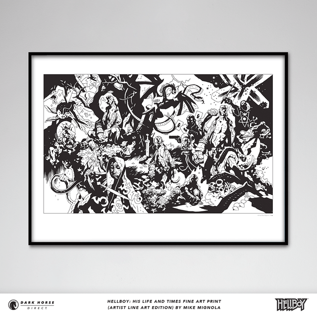 Hellboy: His Life and Times Fine Art Print (Artist Line Art Edition)