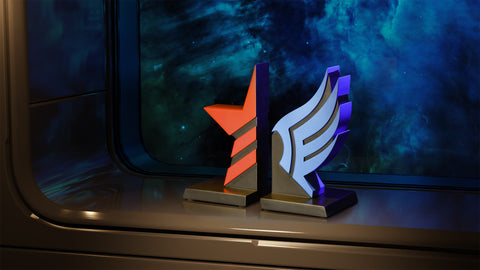 Mass Effect Paragon & Renegade Bookends