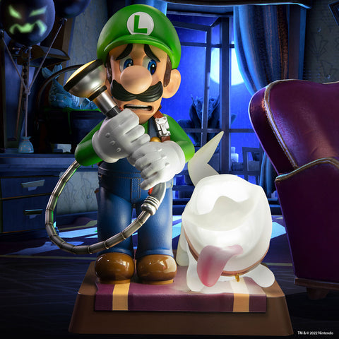 Dark Horse Comics Luigis Mansion 3 Luigi and Polterpup 9-Inch PVC Collector  Edition Statue 